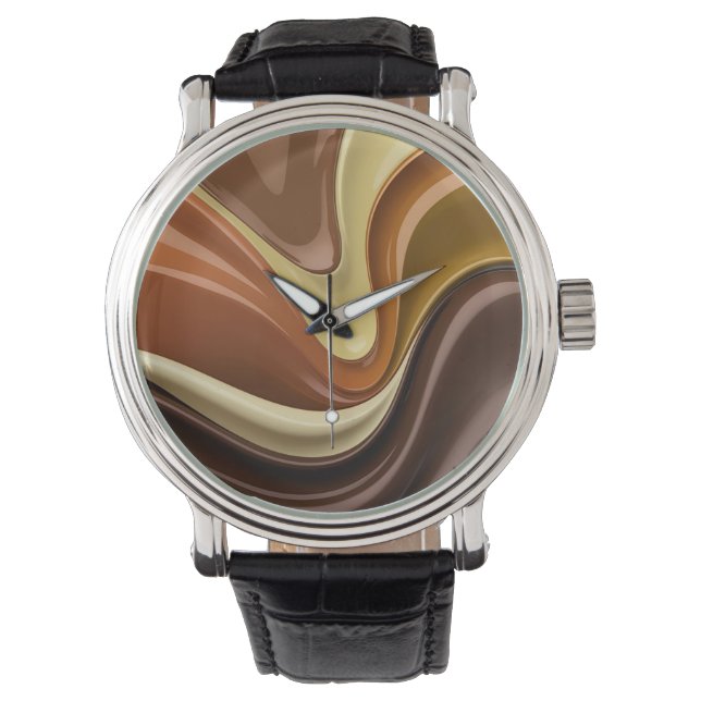 Classic watch in stylish abstract graphic (Front)