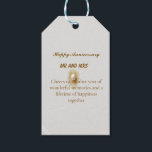 Classic watercolor gold luxury frole frame  gift tags<br><div class="desc">Anniversary cardCelebrate love with this elegant blush pink and gold sunset wedding invitation design. Featuring delicate roses, golden decorative accents, and a romantic sunset landscape background, this invitation creates a warm and magical atmosphere for your special day. Perfect for romantic weddings, boho weddings, garden ceremonies, and sunset celebrations. The design...</div>