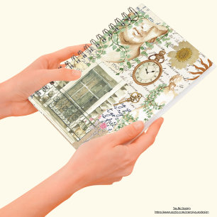 Classic watercolor greek statue newspaper notebook