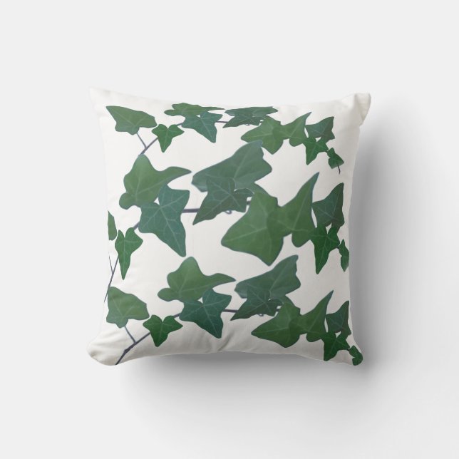 Classic watercolor Green English Ivy     Throw Pil Cushion (Front)