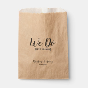 Classic We Do Love Cookies Custom Bridal Wedding Favour Bag