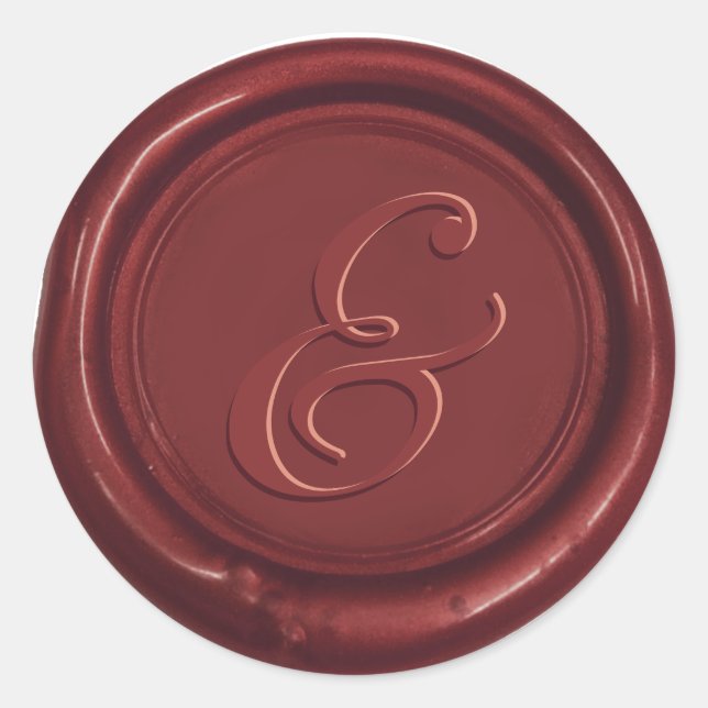 Classic Wedding Ampersand Wax Seal (Front)