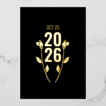 Classic Wedding Anniversary Foil Invitation
