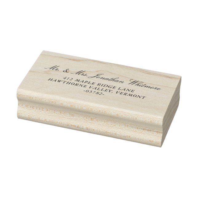Classic Wedding  Calligraphy Wedding Address Stamp (Stamp)