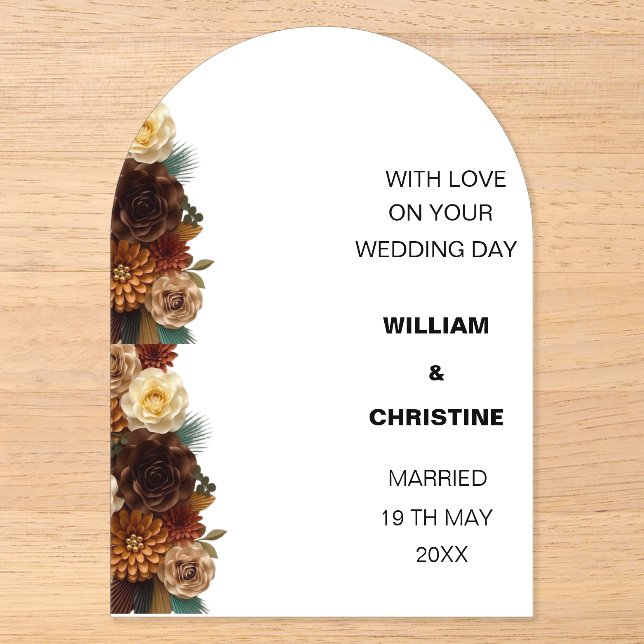 CLASSIC WEDDING CARD ACRYLIC INVITATIONS (Front)