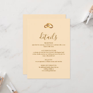 Classic Wedding Details Card