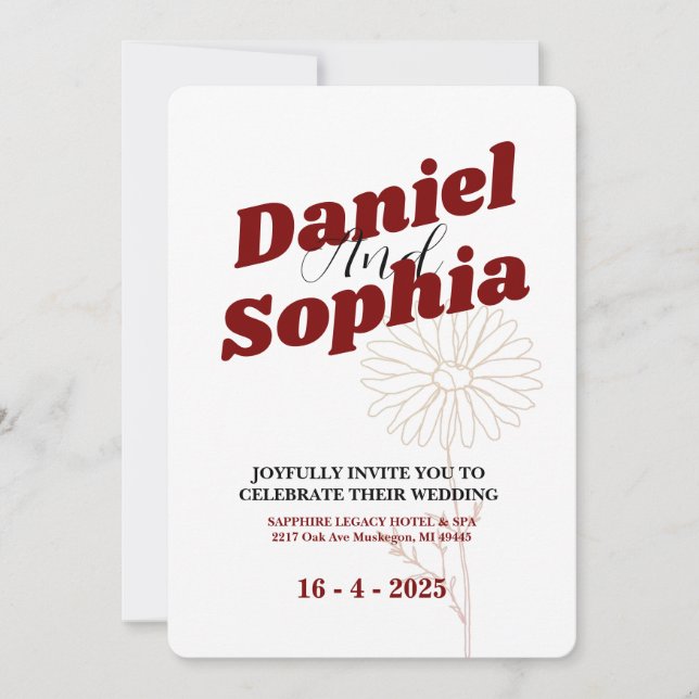 Classic wedding invitation  (Front)