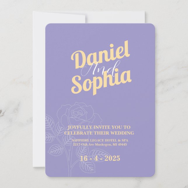 Classic wedding invitation  (Front)
