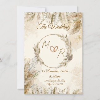 Classic wedding invitation