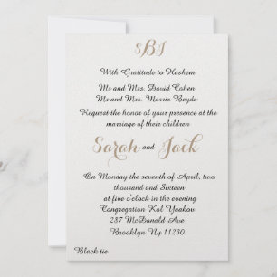 classic wedding invitation