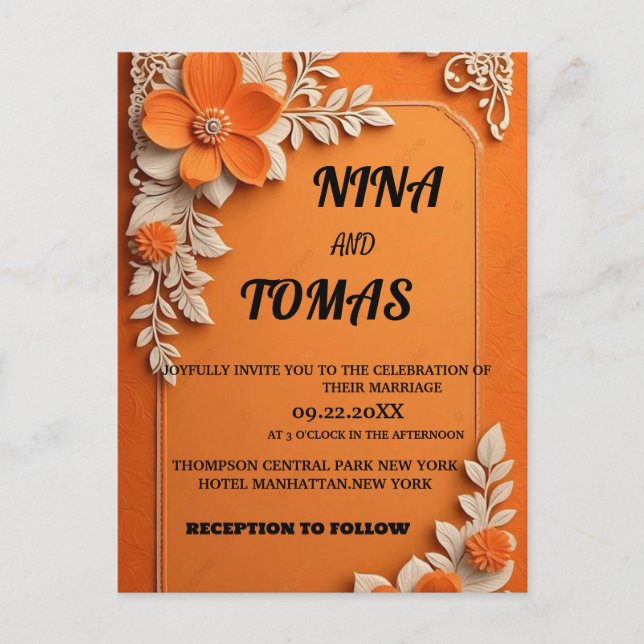 CLASSIC WEDDING INVITATION (Front)