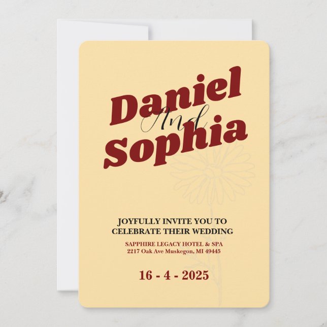 Classic wedding invitation  (Front)