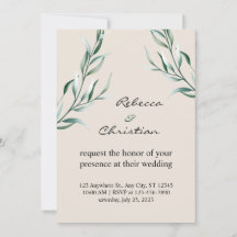 classic wedding invitation