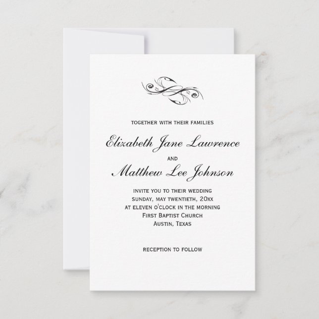 Classic Wedding Invitation (Front)
