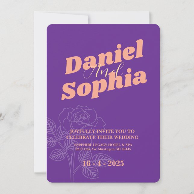 Classic wedding invitation  (Front)