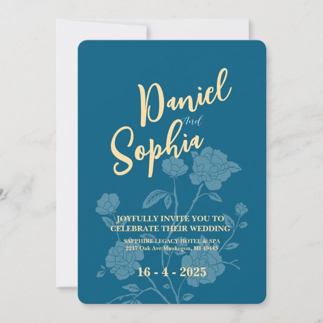 Classic wedding invitation  (Front)