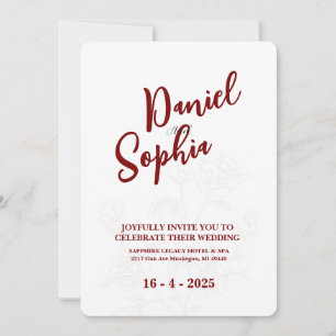 Classic wedding invitation