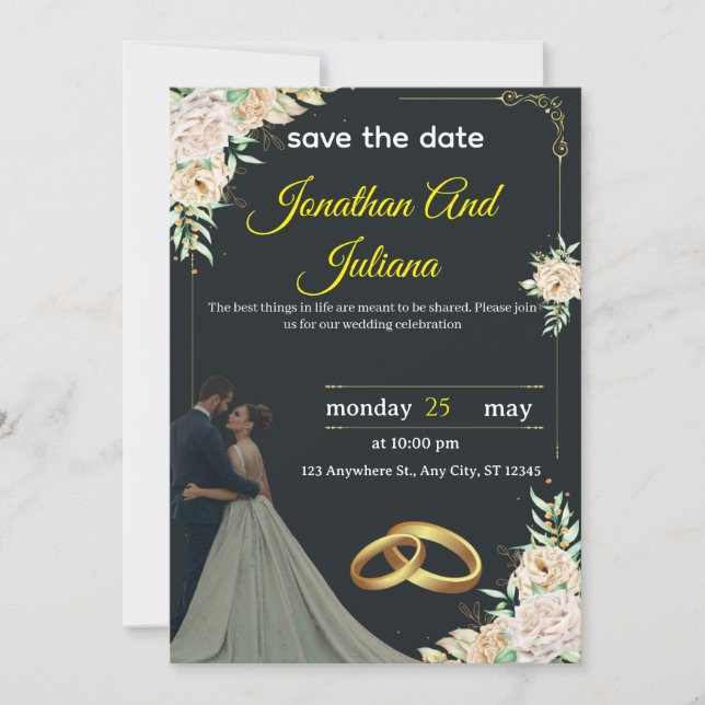 Classic Wedding Invitation 2025" (Front)