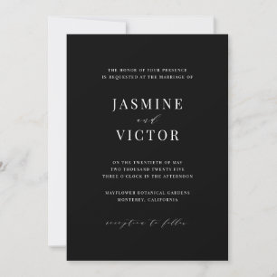 Classic Wedding Invitation Minimal Formal J102