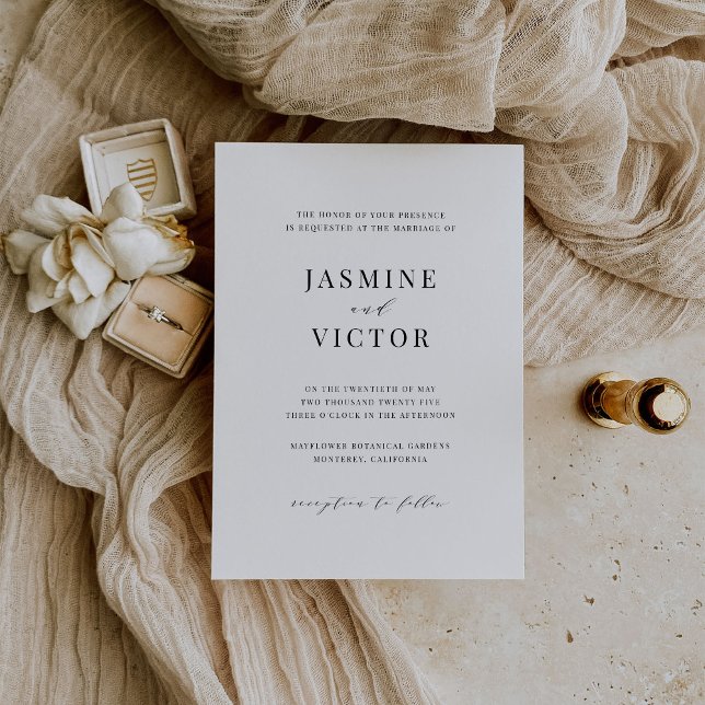 Classic Wedding Invitation Minimal Formal J102 (Creator Uploaded)