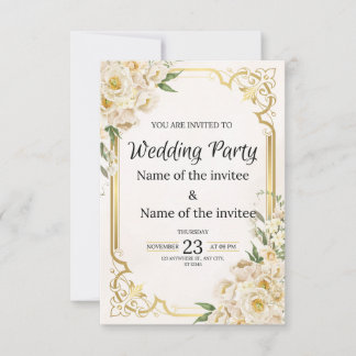 "Classic Wedding Invitations" Thank You Card