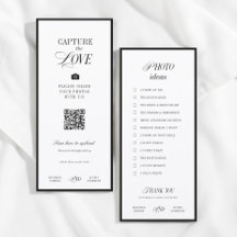 Classic Wedding Photo Scavenger Hunt Game Cards