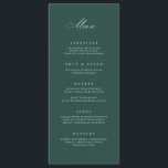 Classic Wedding Reception Party Meal Menu Card<br><div class="desc">Our custom menu card features modern calligraphy for the perfect way to inform your guests of their meal choices at your wedding or event. This item is part of our Goldie collection G100,  please shop our store for matching products.</div>