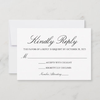 Classic Wedding Response Card
