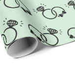 Classic Wedding Rings Design Light Green Seamless Wrapping Paper<br><div class="desc">"Classic Wedding Rings Design Light Green Seamless Wrapping Paper" features intertwined wedding rings,  symbolising unity and commitment,  ideal for wrapping bridal shower or wedding gifts with a romantic touch.</div>