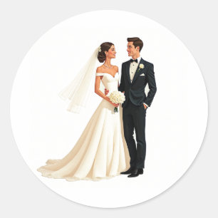 Classic Wedding Romance Sticker