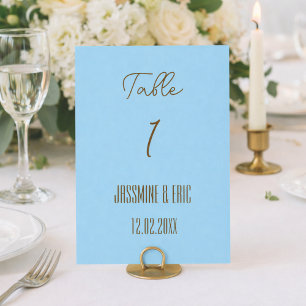 Classic Wedding Table Number Cards
