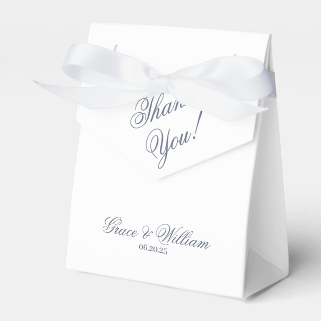 Classic Wedding Thank You Favour Box (Front Side)