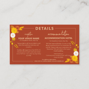 Classic Wedding Theme Enclosure Card