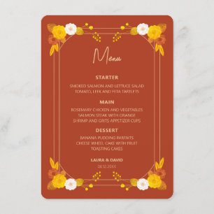 Classic Wedding Theme  Menu