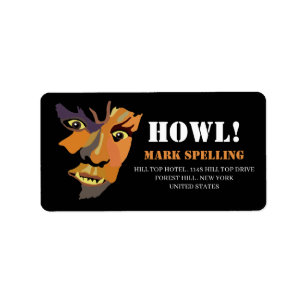 Classic Werewolf, Halloween Label