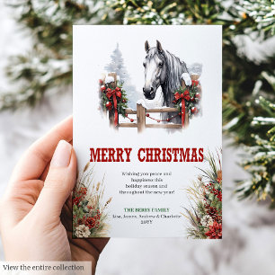 Classic Western Christmas greeting card design
