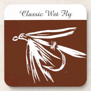 "Classic Wet Fly - Brown" Trout Fly Coaster
