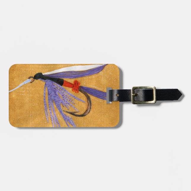 Classic Wet Fly "Freight Train" Luggage Tag (Front Horizontal)