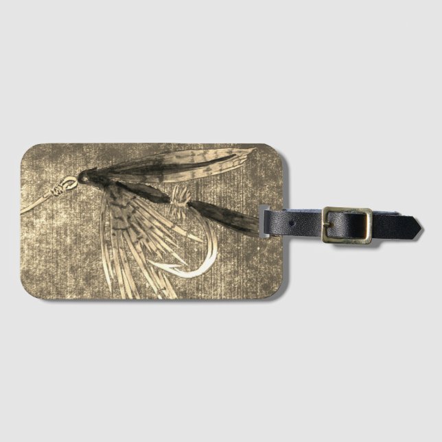 Classic Wet Fly Luggage Tag (Front Horizontal)