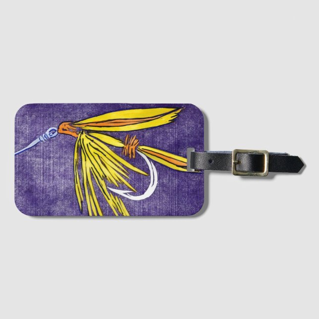 Classic Wet Fly Luggage Tag (Front Horizontal)