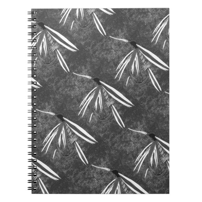 Classic wet fly pattern for trout and bass fishing notebook (Front)
