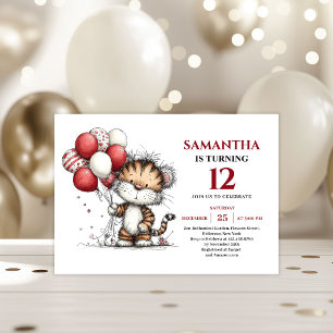 Classic whimsical animals art kids birthday invite