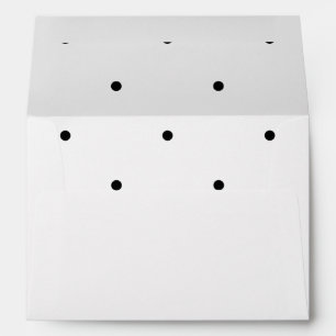 Classic White and Black Polka Dot Envelope