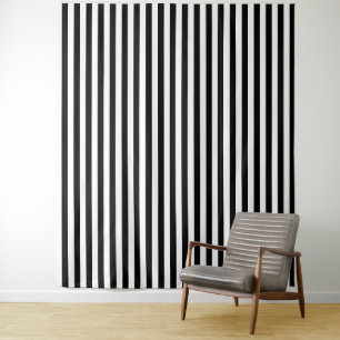 Classic White and Black Stripe Decorative Tapestry