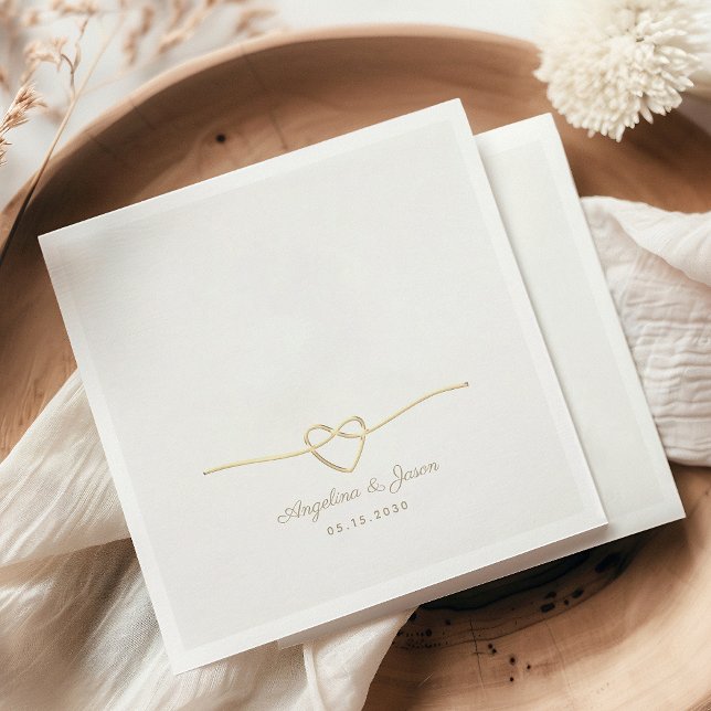 Classic White and Gold Wedding Napkins (Creator Uploaded)