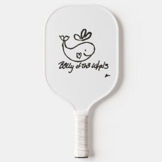 Classic white B3lly pickleball paddle
