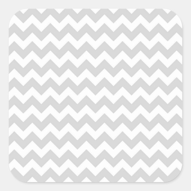 Classic White Chevrons Decor Square Sticker (Front)
