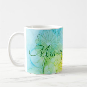 Classic white coffee mug "Flowers Ink 3"