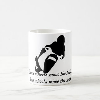 Classic White Coffee Mug Motorcycle