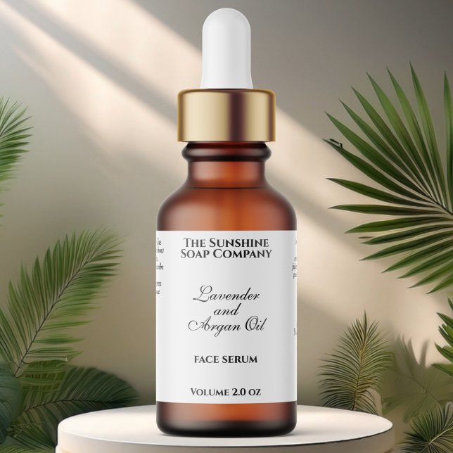 Classic White Cosmetics Dropper Bottle Label (Creator Uploaded)